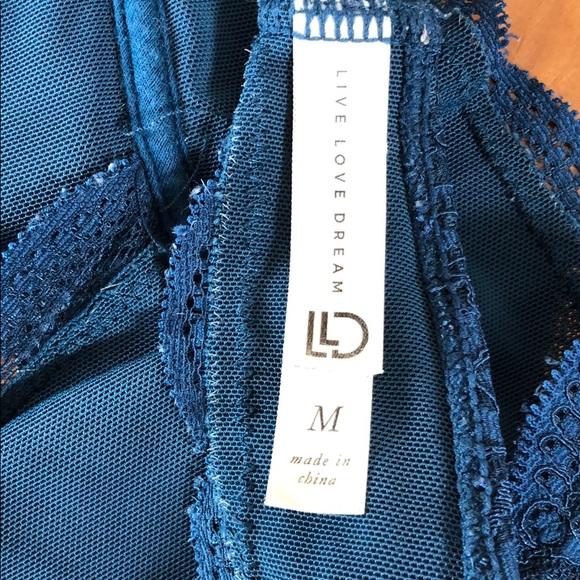 Dark Blue Lace Bralette - Picture 3 of 3